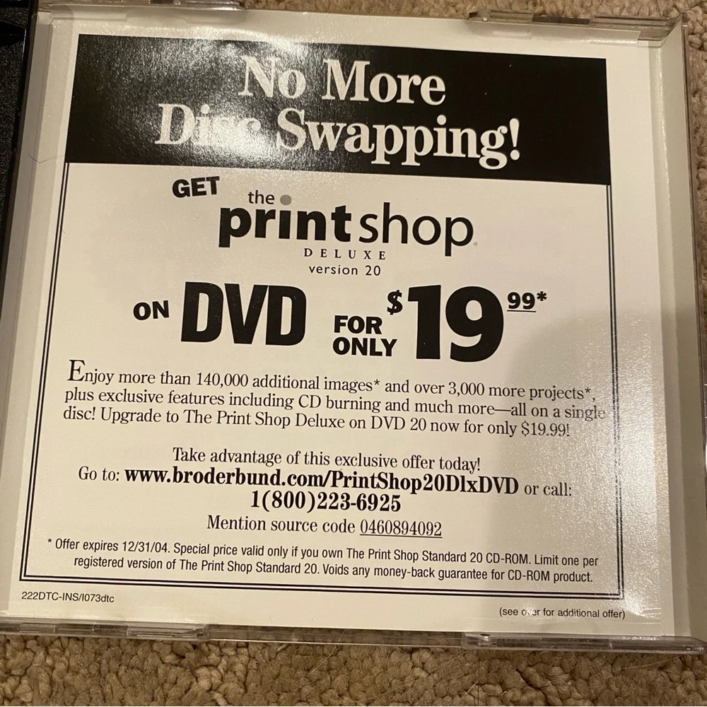 CD-ROM, The Print Shop Version 20